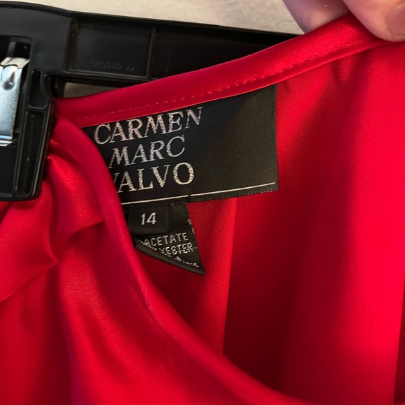 GORG RED Carmen Marc Valvo full length formal BALL SKIRT size 14 holiday perfect - Picture 2 of 3